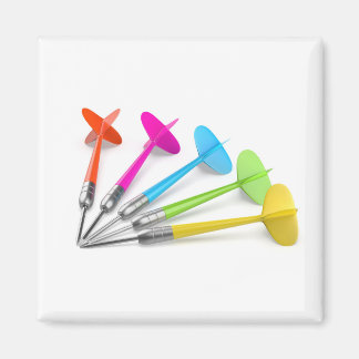 Colourful plastic darts magnet