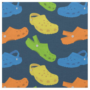 Colourful Plastic Shoes Slip on Moccasins Patterne Fabric