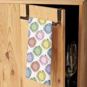 Colourful Plate Settings Pattern Kitchen Towel