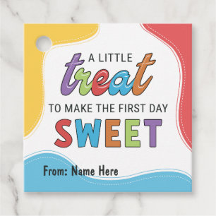 Colourful playful  First Day Of School Gift  Favour Tags