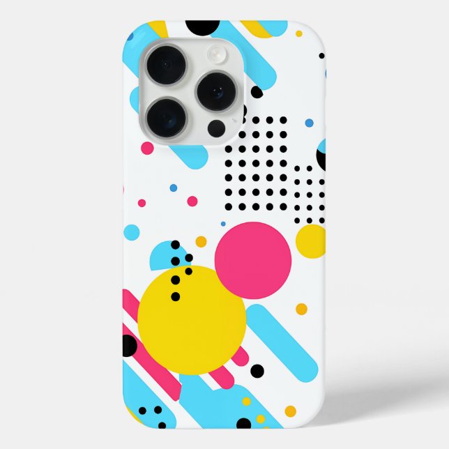 Colourful, playful shapes and dots background Case-Mate iPhone case (Back)