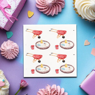 Colourful Playground Birthday Party Napkin