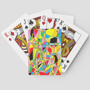 Colourful Playing Cards Multicolor Abstract
