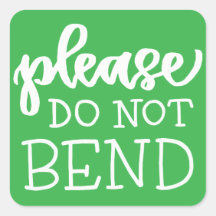 Colourful “Please Do Not Bend” Stickers - 1.5 inch