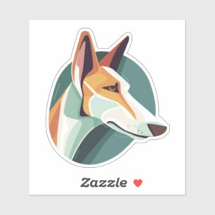 Colourful Podenco Dog Sticker