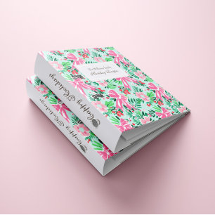 Colourful Poinsettia Bows Holiday Family Binder