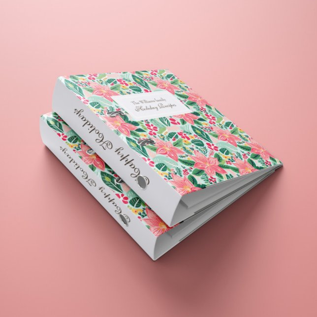 Colourful Poinsettia Holiday Family Binder (Creator Uploaded)