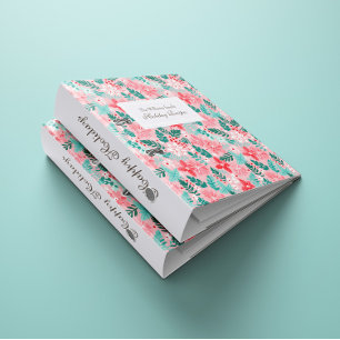 Colourful Poinsettia Holiday Family Binder