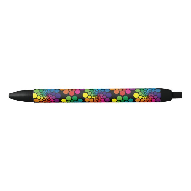Colourful Points & Circle Pattern + your Black Ink Pen (Front)
