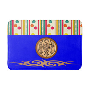 colourful pokadot circles bathroom bathmat