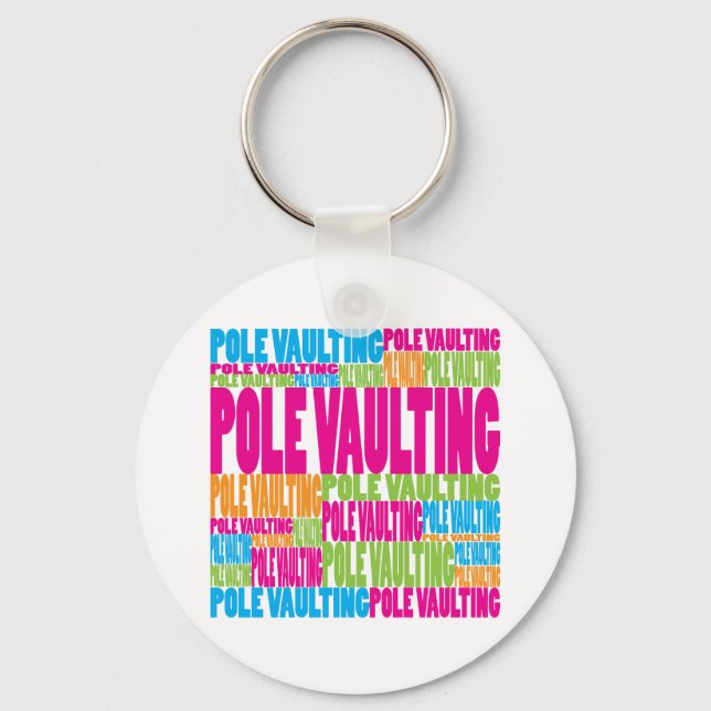 Colourful Pole Vaulting Keychain (Front)