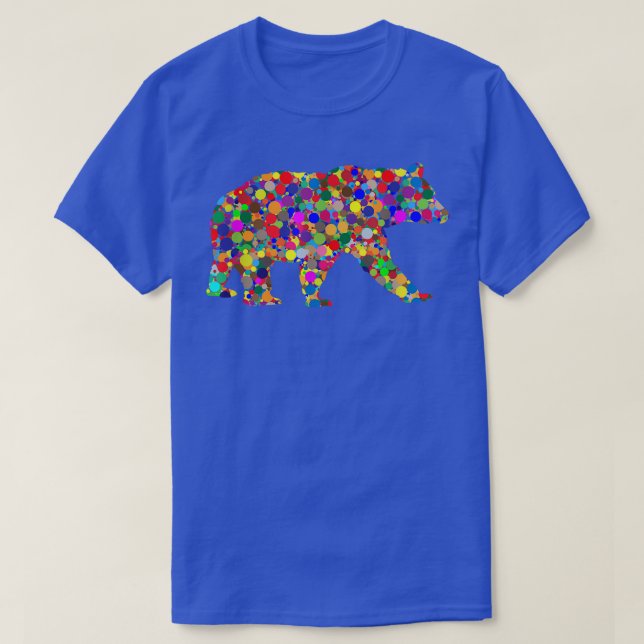 Colourful Polka Dot Bear International Dot Day  T-Shirt (Design Front)