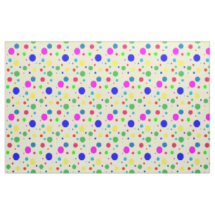 Colourful Polka Dot Bubble Balloons Fabric