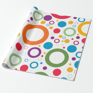Colourful Polka Dot Circles Wrapping Paper
