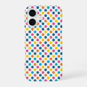 Colourful Polka Dot Confetti Graphic Art iPhone 16 Case