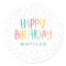 Colourful polka dot happy birthday