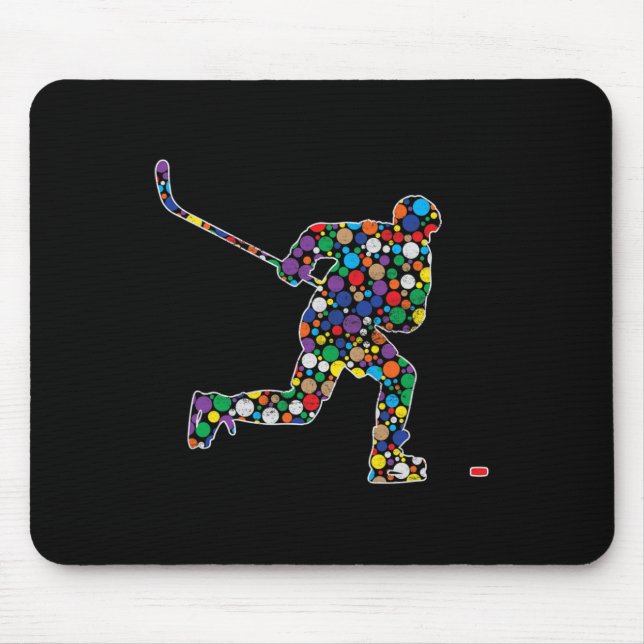 Colourful Polka Dot Hockey International Dot Day  Mouse Pad (Front)