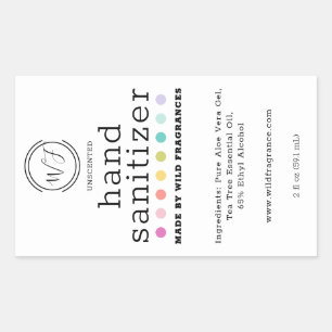 Colourful Polka Dot Large Hand Sanitizer Soap Sticker