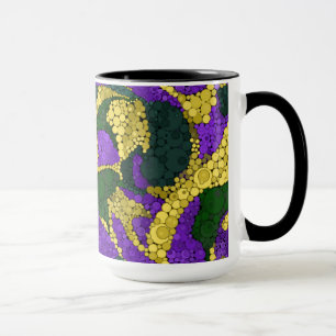 Colourful polka dot pattern mug
