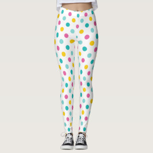 Colourful Polka Dot Seamless Pattern Leggings