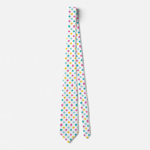 Colourful Polka Dot Seamless Pattern Tie