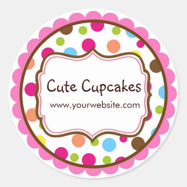 Colourful Polka Dot Stickers (Front)