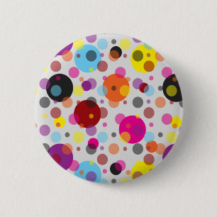 Colourful Polka Dots 2 Inch Round Button