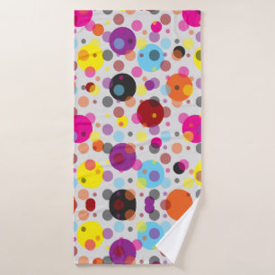 Colourful Polka Dots Bath Towel