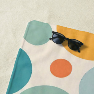 Colourful Polka Dots Beach Towel