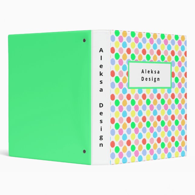 Colourful Polka Dots Binder (Background)
