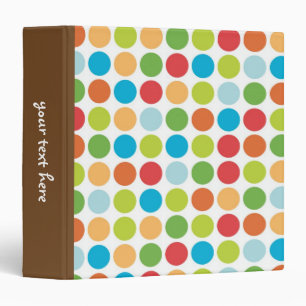 Colourful Polka Dots binder