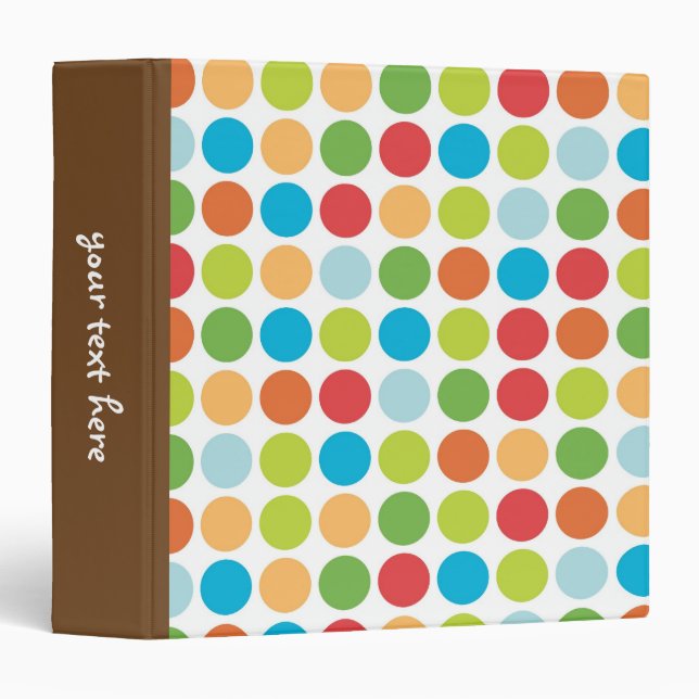 Colourful Polka Dots binder (Front/Spine)