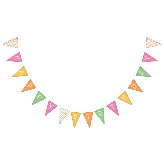 Colourful Polka Dots Bunting Flags