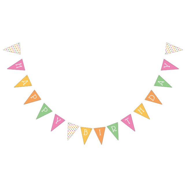 Colourful Polka Dots Bunting Flags (All)