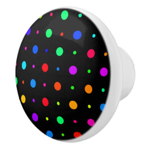 Colourful Polka Dots Ceramic Knob