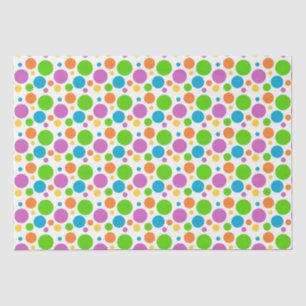 Colourful Polka Dots   Custom Birthday Tissue Paper