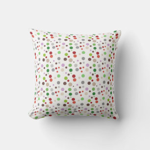Colourful Polka Dots Cute Kids Throw Pillow