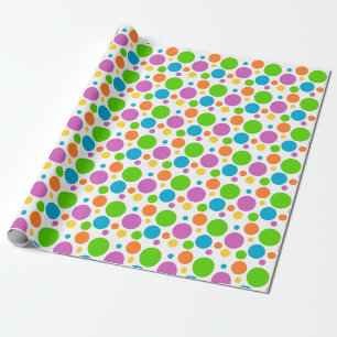 Colourful Polka Dots Gift Wrapping Paper