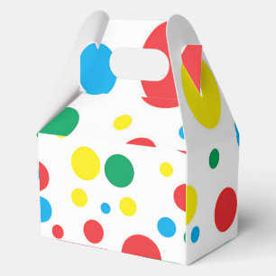 Colourful Polka Dots Handled Favour Box Package