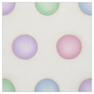 Colourful Polka Dots in Distressed Pastels (large) Fabric