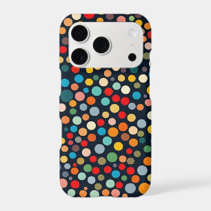 Colourful Polka Dots on Dark Background