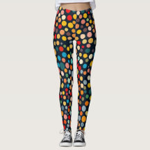 Colourful Polka Dots on Dark Background