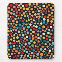 Colourful Polka Dots on Dark Background