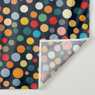 Colourful Polka Dots on Dark Background Tapestry