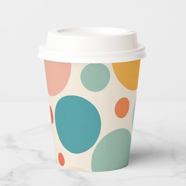 Colourful Polka Dots Paper Cups (Front)