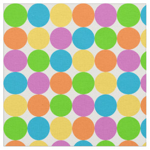Colourful Polka Dots Pattern Fabric
