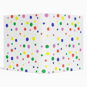 Colourful Polka Dots School Binders