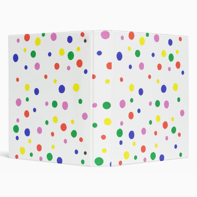 Colourful Polka Dots School Binders (Background)