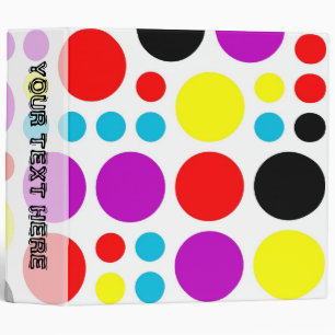 Colourful polka dots seamless graphic design binder
