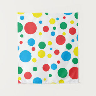 Colourful Polka Dots Small Tapestry